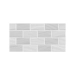 MURO BRICK NEW ONDAS PLATA 30X60